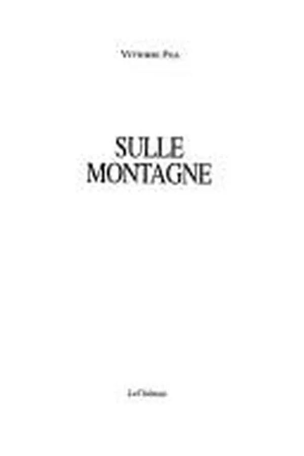 Capa de Sulle montagne