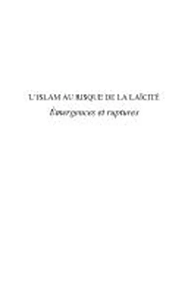 Capa de L' islam au risque de la laïcité