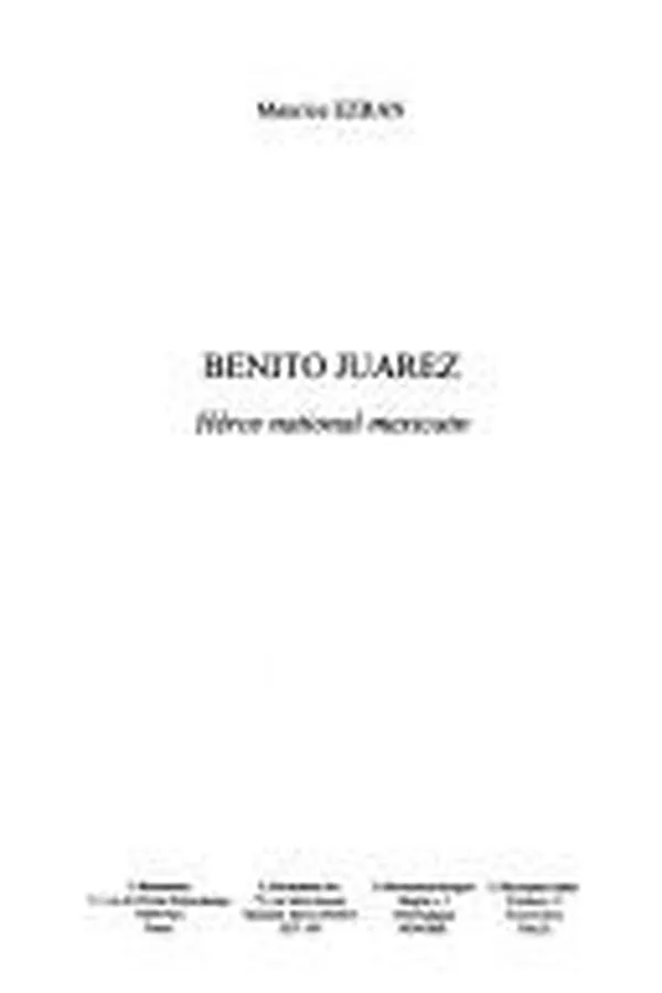 Capa de Benito Juarez