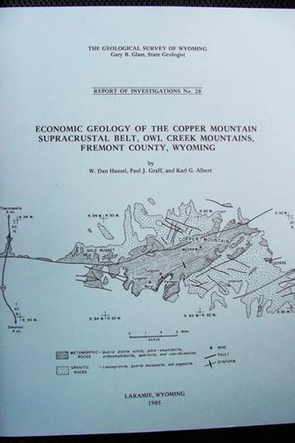 Capa de Economic geology of the Copper Mountain supracrustal belt, Owl Creek Mountains, Fremont County, Wyoming