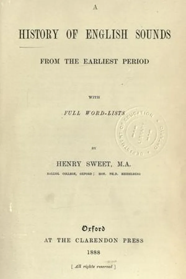 Capa de A history of English sounds from the earliest period, with full word-lists