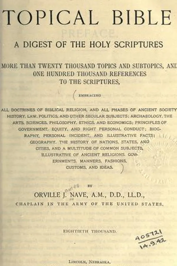 Capa de Nave’s Topical Bible