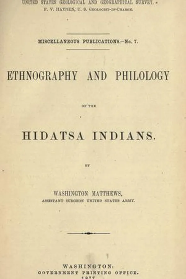 Capa de Ethnography and philology of the Hidatsa Indians