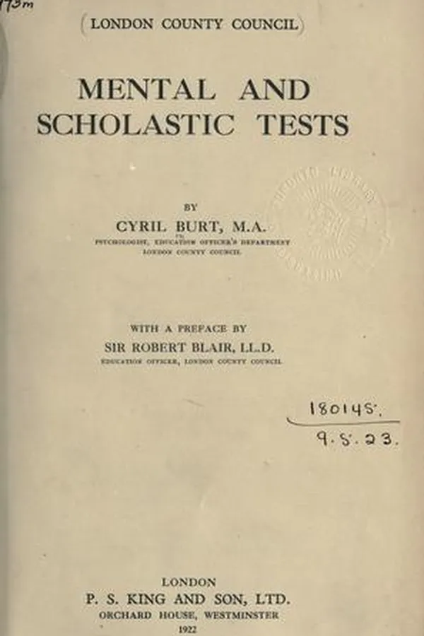 Capa de Mental and scholastic tests