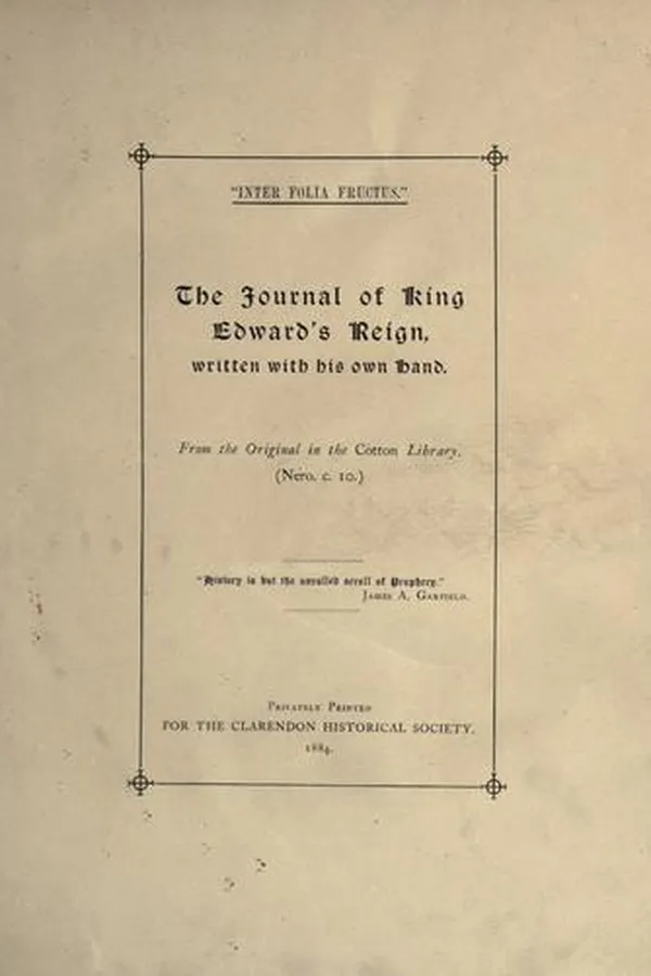 Capa de The Clarendon Historical Society’s reprints. Series II (1884-6)