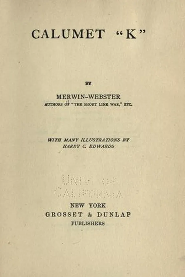 Cover of Calumet "K"