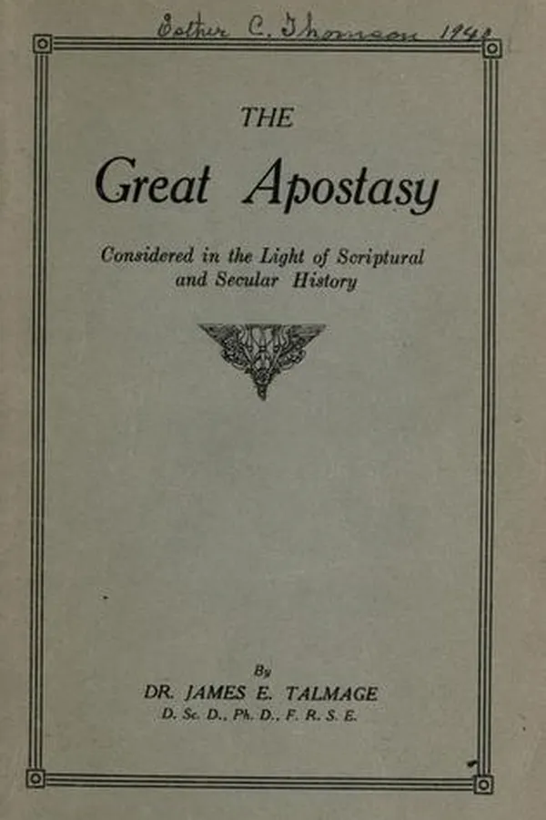 Capa de The great apostasy