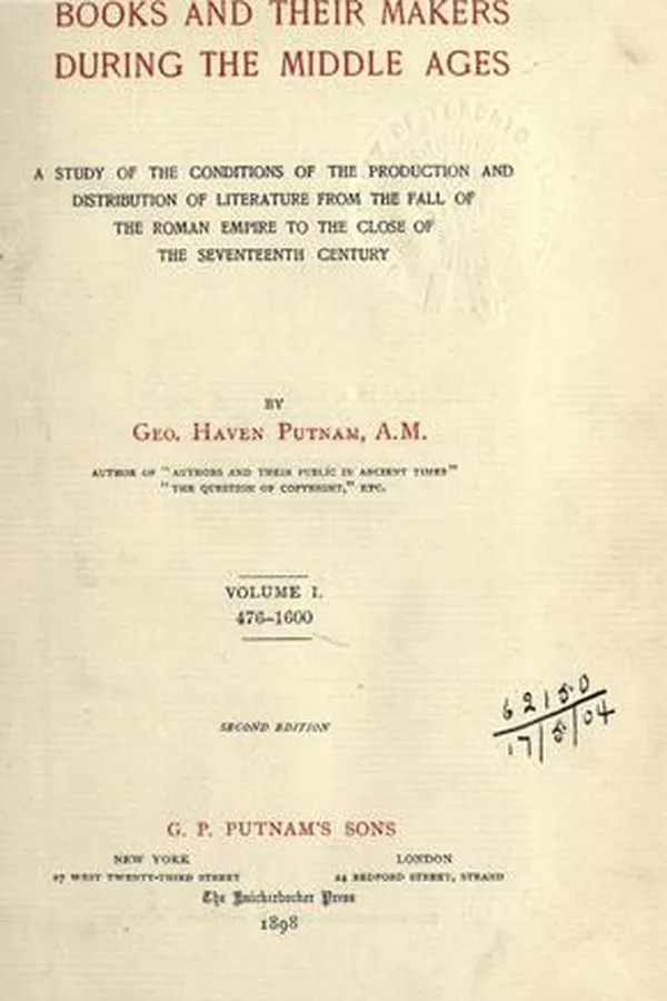 Capa de Books and their makers during the middle ages