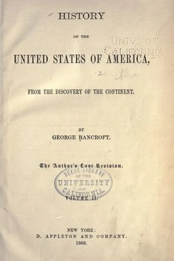 Capa de History of the United States of America, from the discovery of the continent [to 1789]