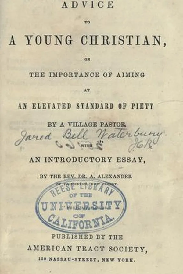 Capa de Advice to a young Christian, on the importance of aiming at an elevated standard of piety