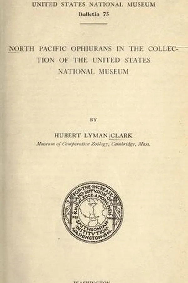 Capa de ... North Pacific ophiurans in the collection of the United States National museum