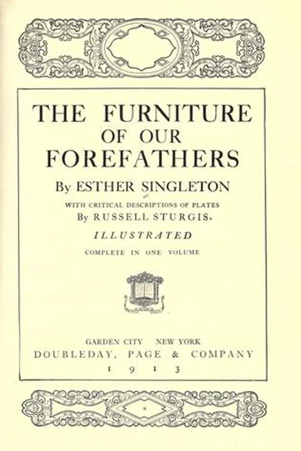 Capa de The furniture of our forefathers