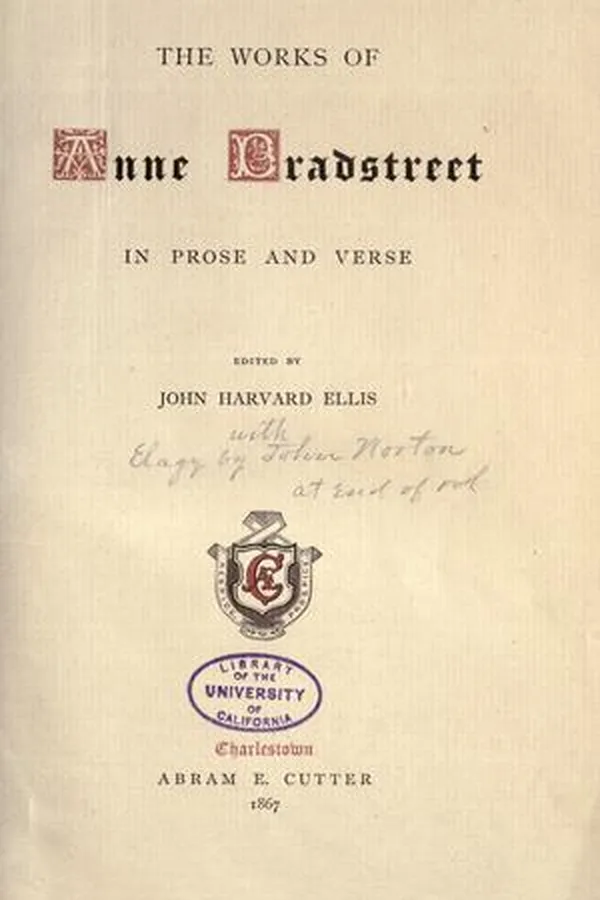 Capa de The works of Anne Bradstreet