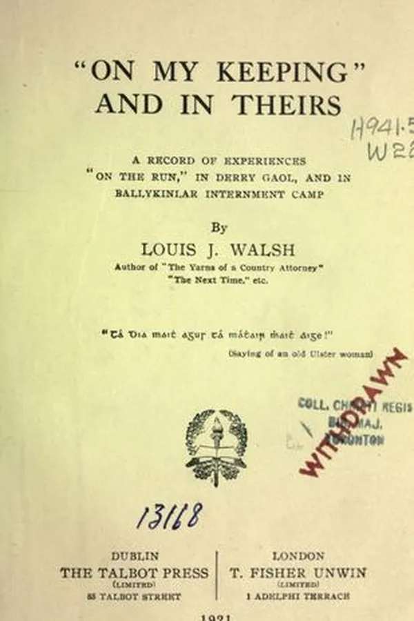 Capa de On my keeping, and in theirs