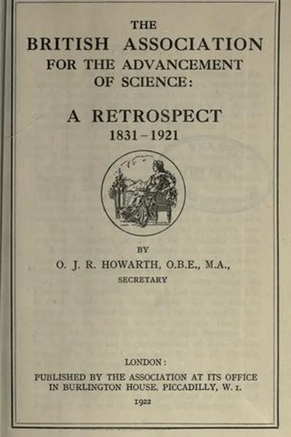 Capa de The British Association for the Advancement of Science