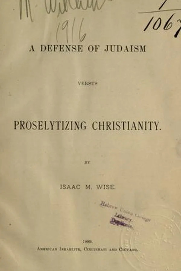 Capa de A defense of Judaism versus proselytizing Christianity