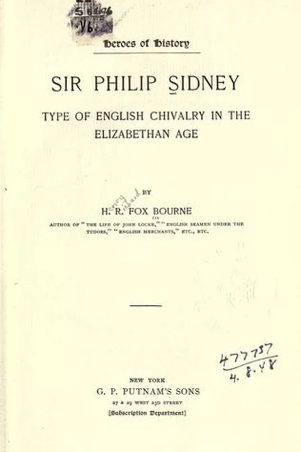 Cover of Sir Philip Sidney