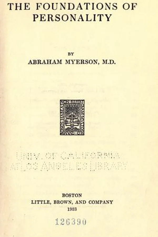 Capa de The foundations of personality
