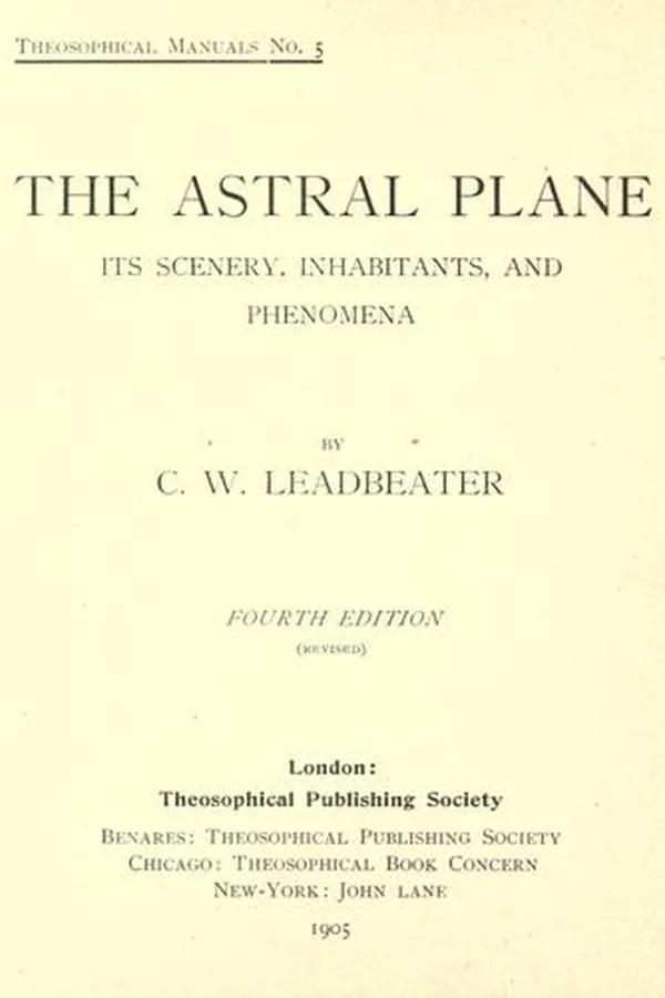 Capa de The astral plane