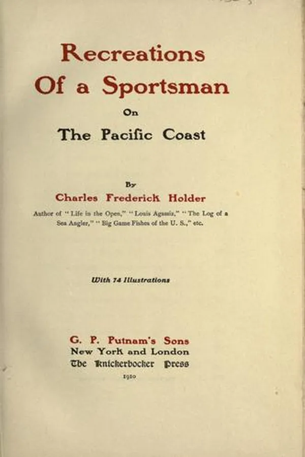 Capa de Recreations of a sportsman on the Pacific coast