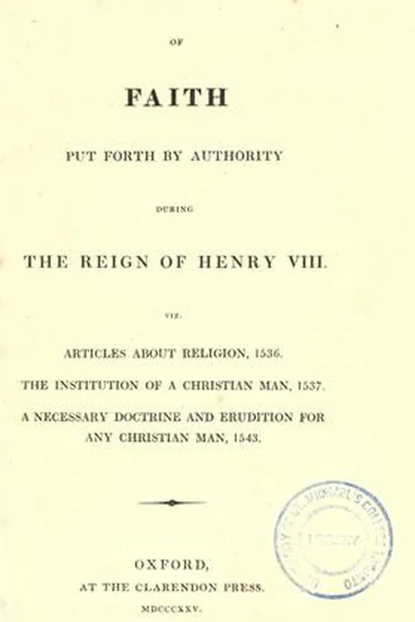 Capa de The thirty-nine articles of the Church of England