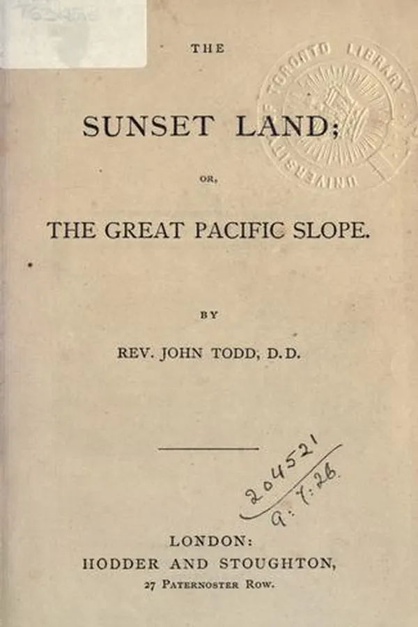 Capa de The sunset land