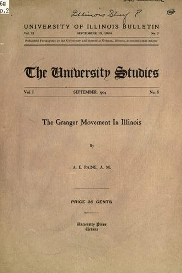 Capa de The granger movement in Illinois