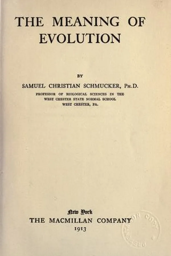 Capa de The meaning of evolution