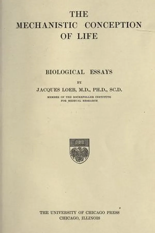 Capa de The mechanistic conception of life