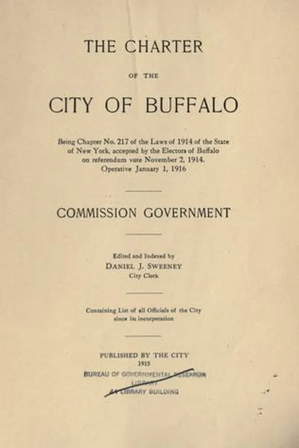 Capa de The charter of the city of Buffalo