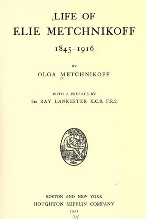 Capa de Vie d'Elie Metchnikoff