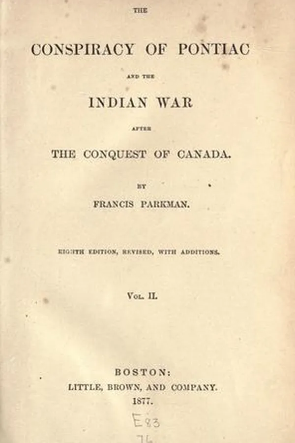 Capa de The conspiracy of Pontiac and the Indian war after the conquest of Canada