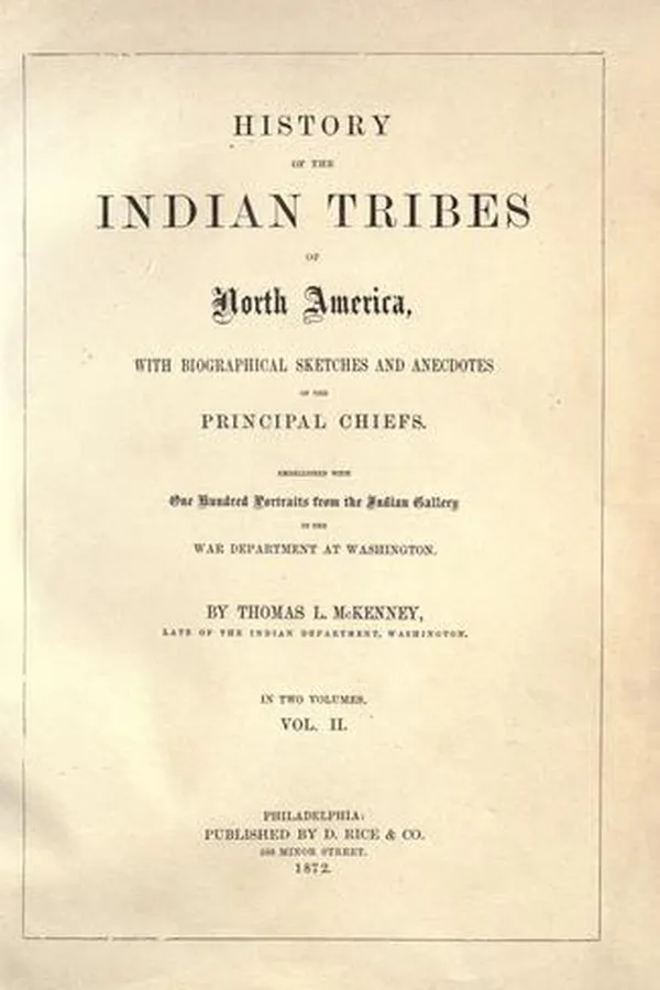 Capa de History of the Indian tribes of North America