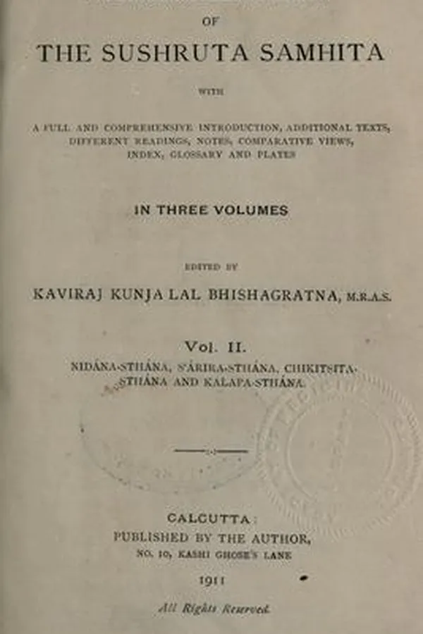Capa de An English translation of the Sushruta samhita, based on original Sanskrit text