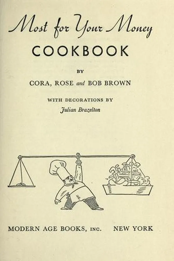 Capa de Most for your money cookbook