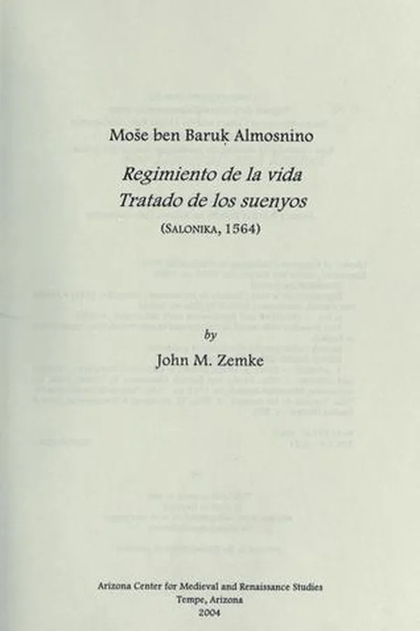 Cover of Regimiento de la vida