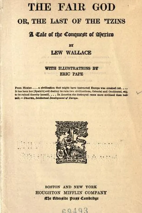 Capa de The fair god, or, The last of the 'Tzins