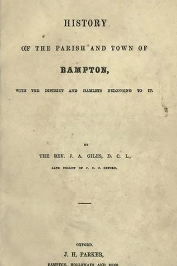 Capa de History of the parish and town of Bampton, with the district and hamlets belonging to it