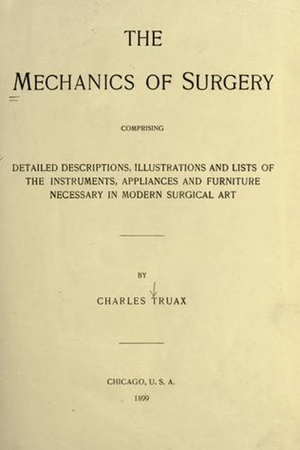 Capa de The mechanics of surgery