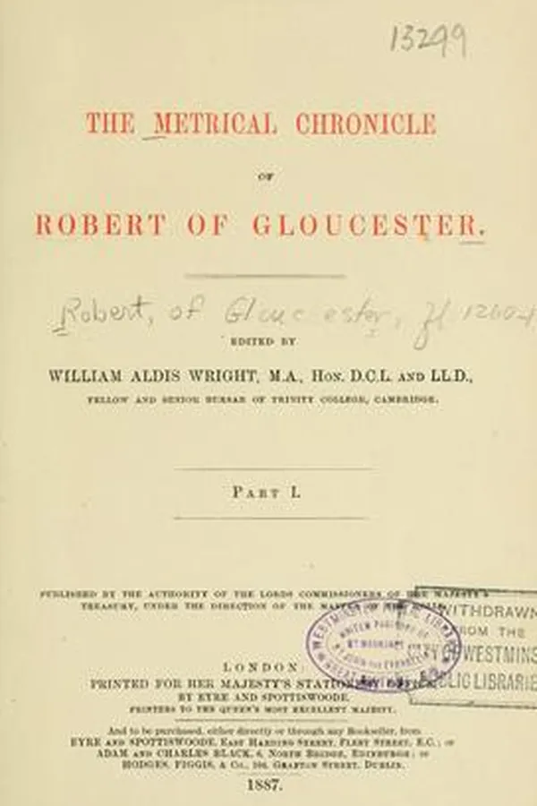 Capa de The metrical chronicle of Robert of Gloucester