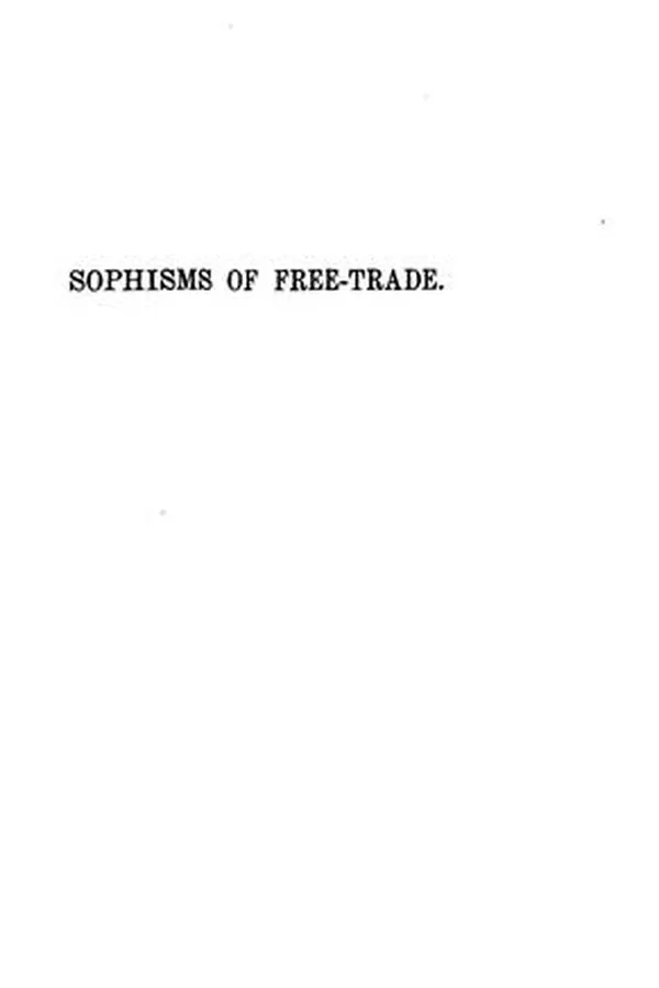 Capa de Sophisms of free trade and popular political economy examined