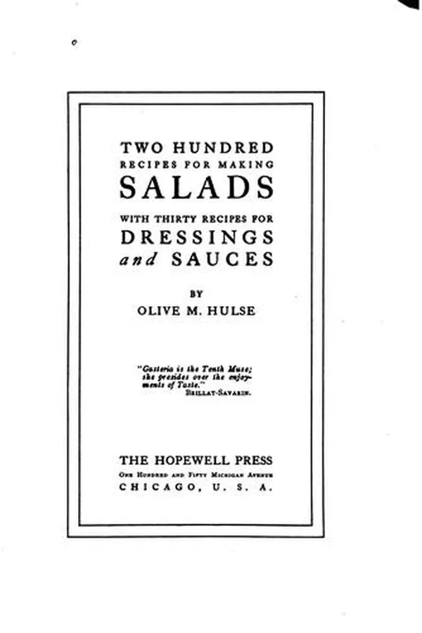 Capa de Two hundred recipes for making salads with thirty recipes for dressings and sauces