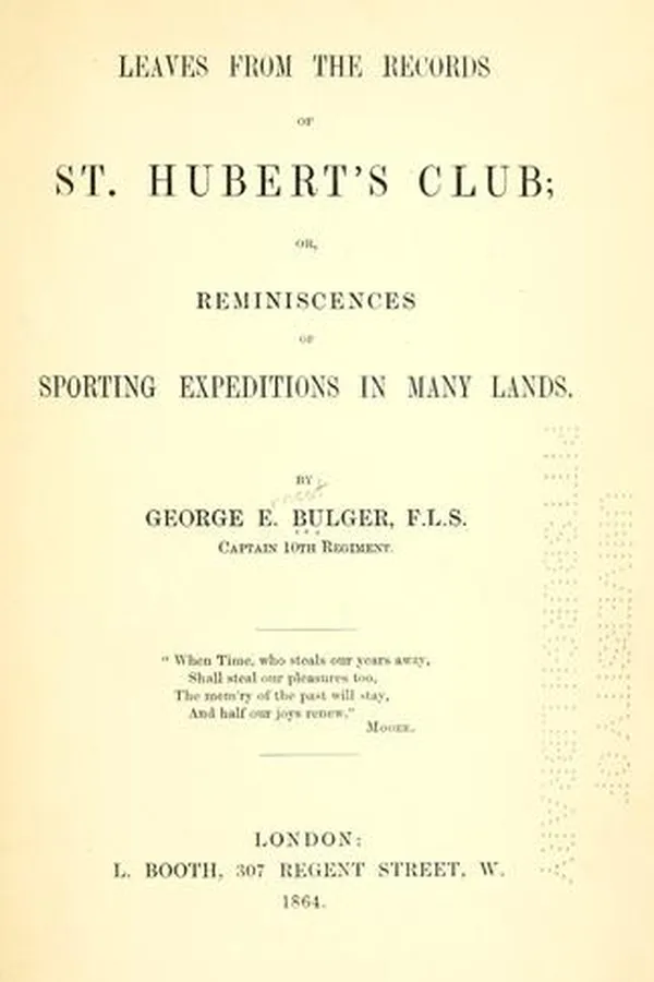 Capa de Leaves, from the records of St. Hubert's Club