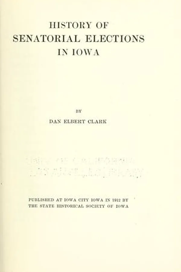 Capa de History of senatorial elections in Iowa
