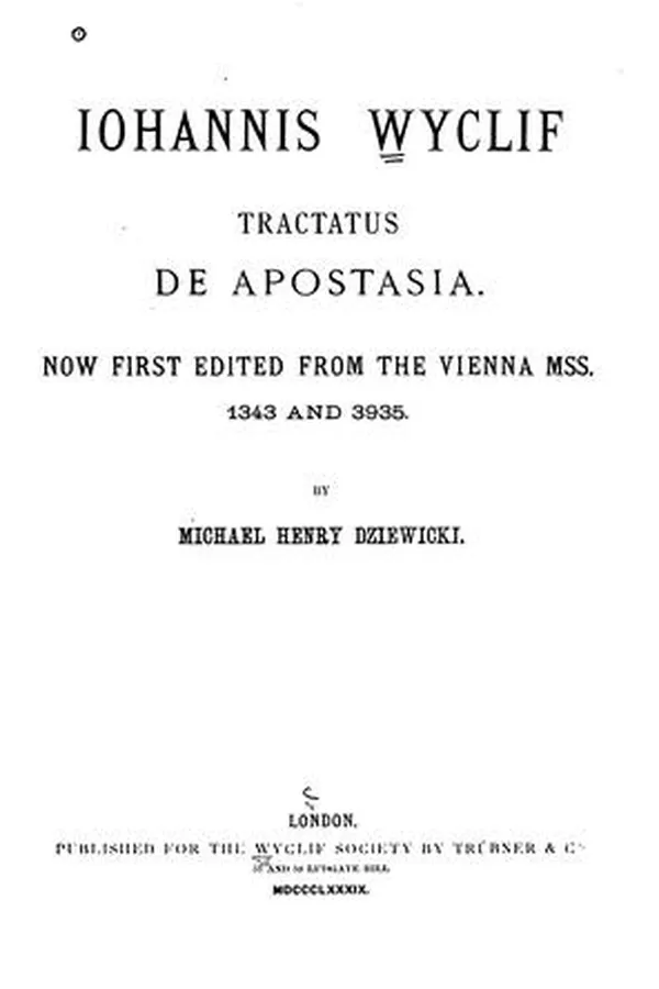 Capa de De apostasia