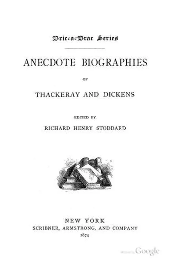 Capa de Anecdote Biographies of Thackeray and Dickens