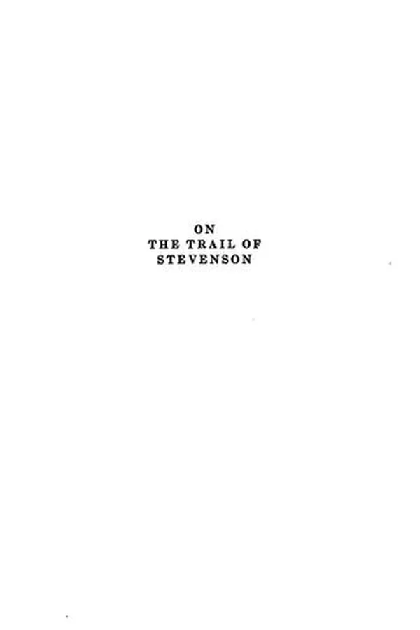 Capa de On the trail of Stevenson