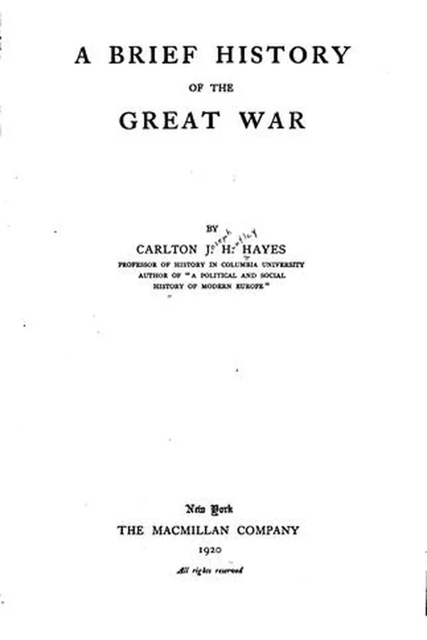 Capa de A brief history of the great war