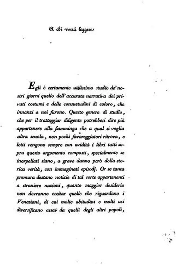 Capa de Del costume veneziano sino al secolo decimosettimo