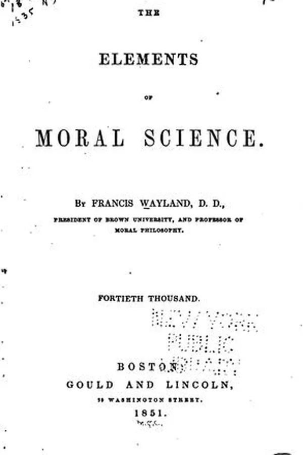 Capa de The elements of moral science